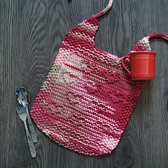 Hand Knit Baby Bib - Picture 1 of 5